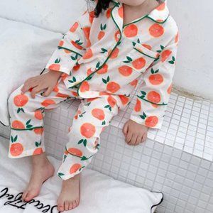 cute grapefruit coton pyjama